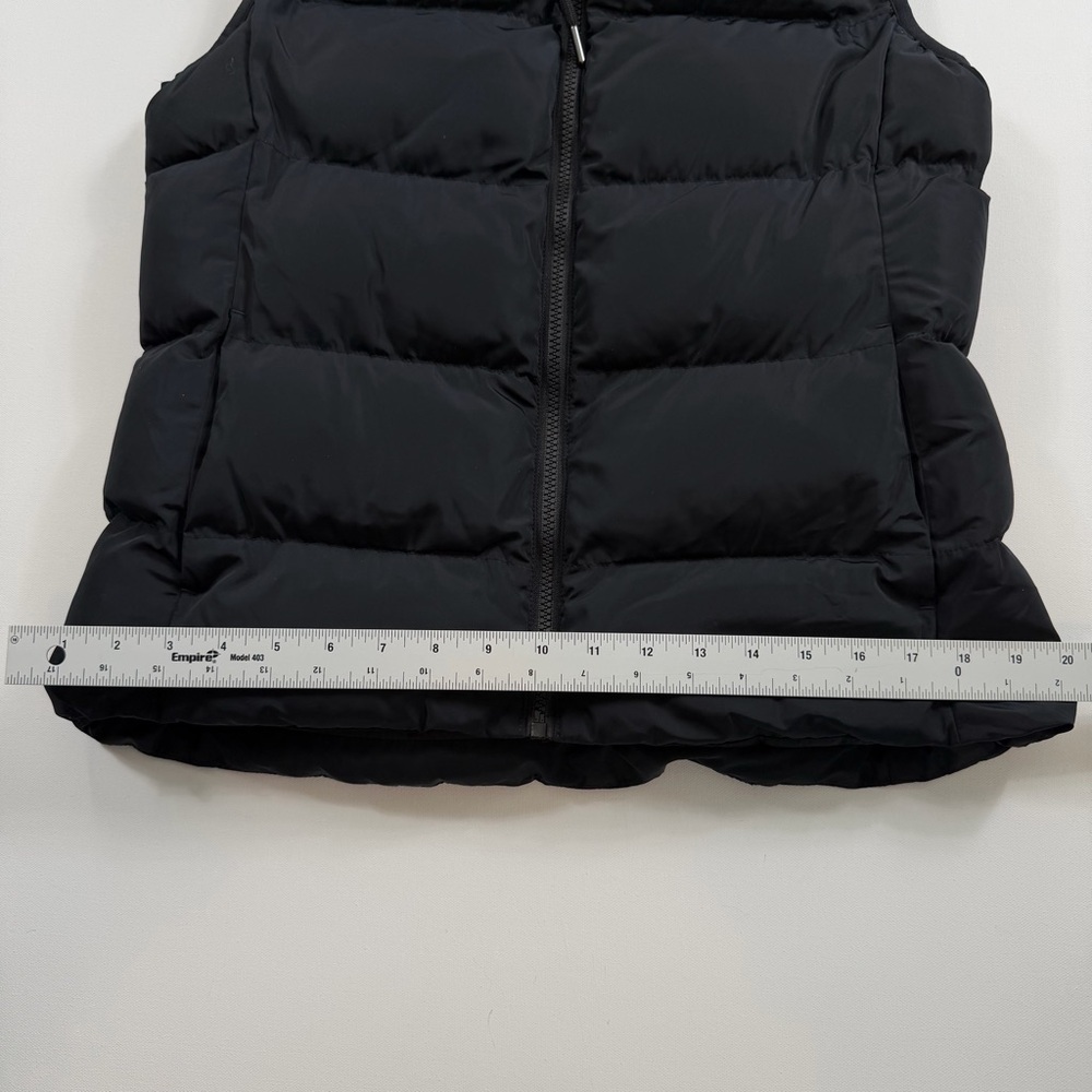 Fabletics Black Hooded Puffer Vest | Athleisure Streetwear Outdoor | Size Small - Picture 10 of 14